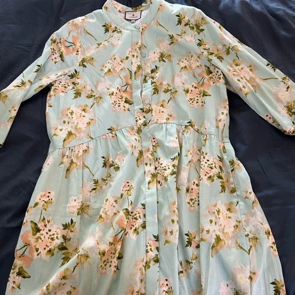 Tuckernuck Mint Floral Dress - Picture 1 of 3